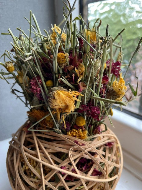 All About the Flowers Rattan Forage Ball Large