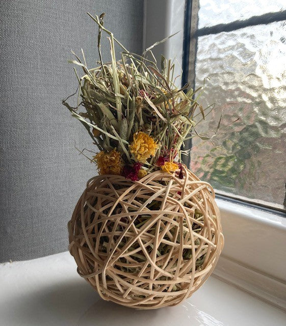 All About the Flowers Rattan Forage Ball Large