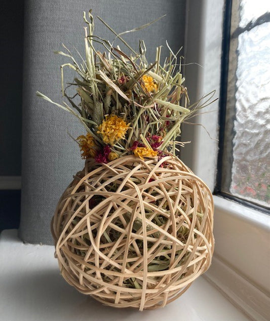 All About the Flowers Rattan Forage Ball Large