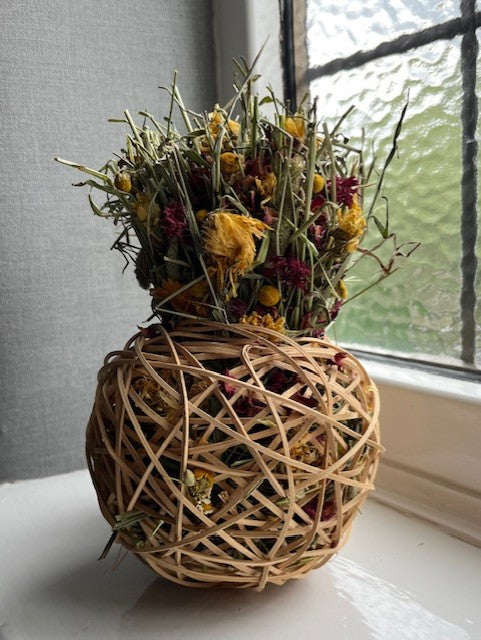 All About the Flowers Rattan Forage Ball Large